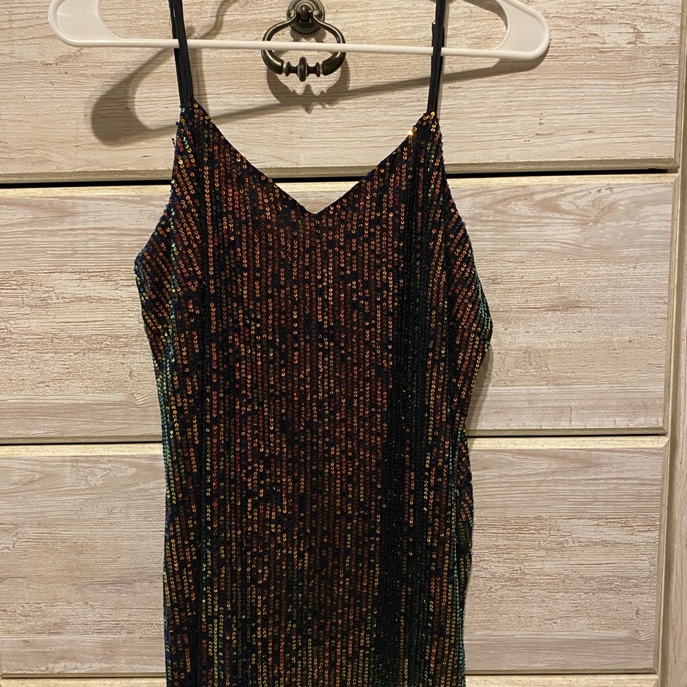 Jodifl medium navy blue sequin blouse